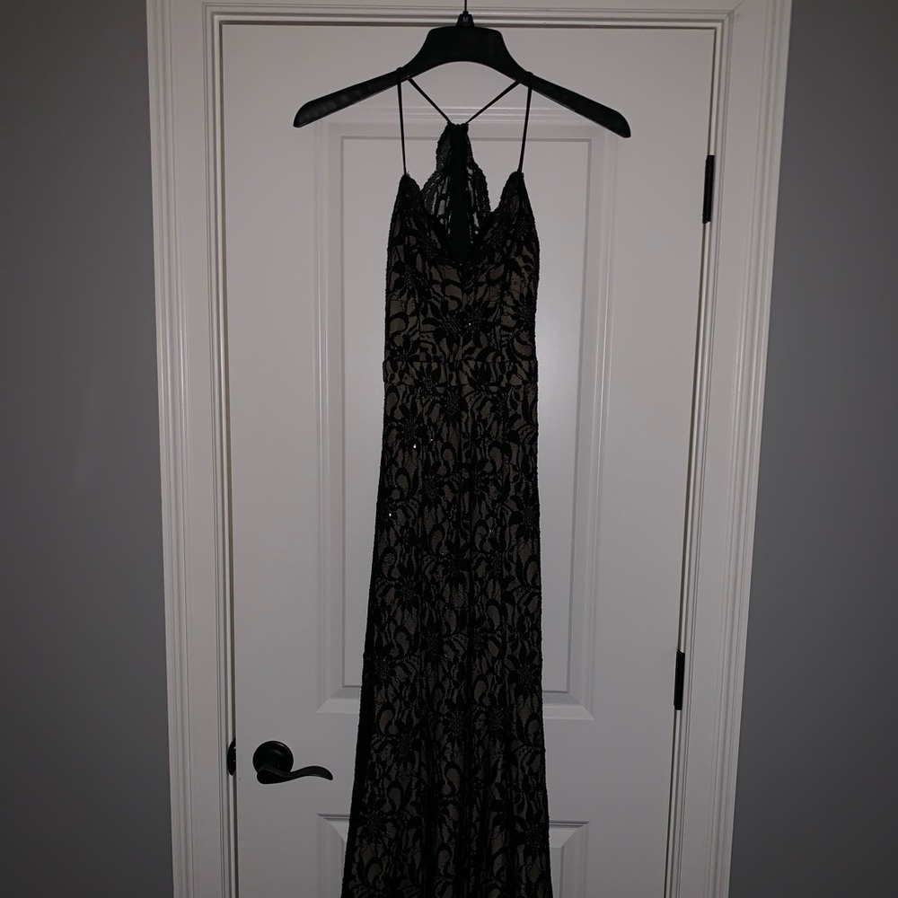 Black Lace Prom Dress